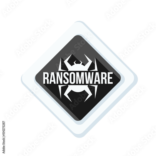 Ransomware Hazard sign
