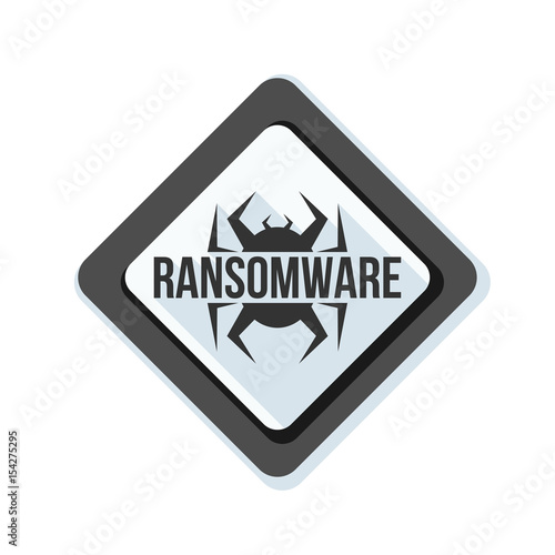 Ransomware Hazard sign