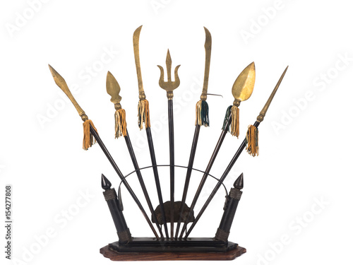 Obraz na płótnie old sharp weapon isolated on white background