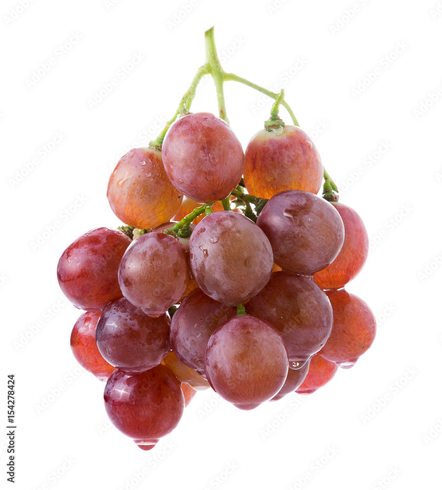 Fototapeta premium Ripe red grape isolated on white background