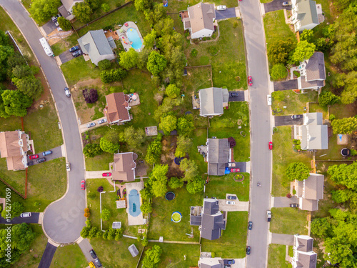 Aerial view of a Cookie Cutter Neighborhood