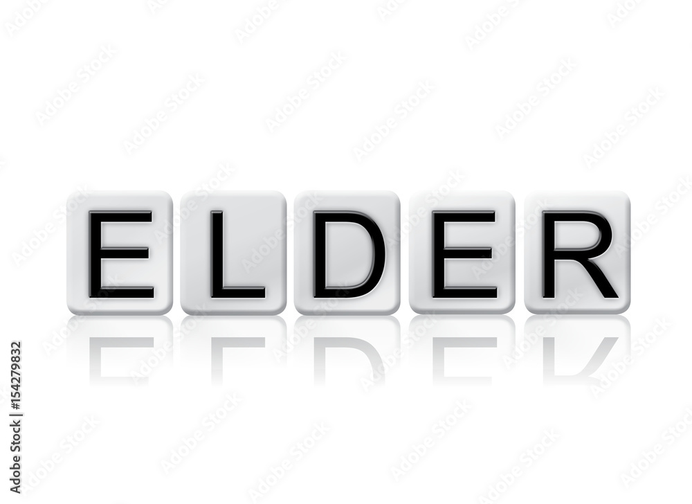 Elder Concept Tiled Word Isolated on White Elder Concept Tiled Word Isolated on White
