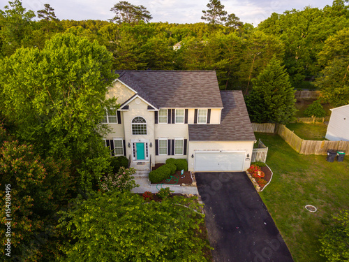 Aerial View of a House