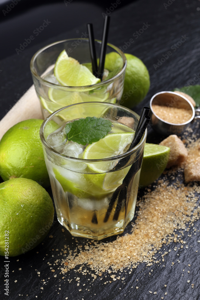Fototapeta premium Lemon Fruit Lime Caipirinha of Brazil