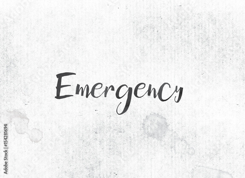 Emergency Concept Painted Ink Word and Theme © enterlinedesign