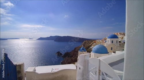 Walk through Oia on the Island of Santorini, Cyclades, Greece