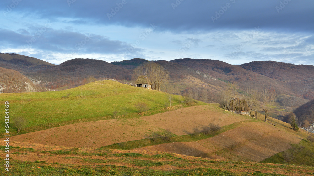 Old houses in the Transylvanian villages (landscape) Old houses in the Transylvanian villages (landscape)