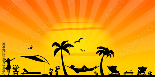 Silhouette Sommer Hängematte