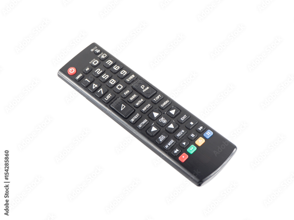 TV remote contol over white isolated background TV remote contol over white isolated background