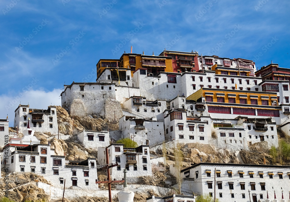 Thiksey Monastery or Thiksey Gompa  in  Leh, Jammu and Kashmir, India