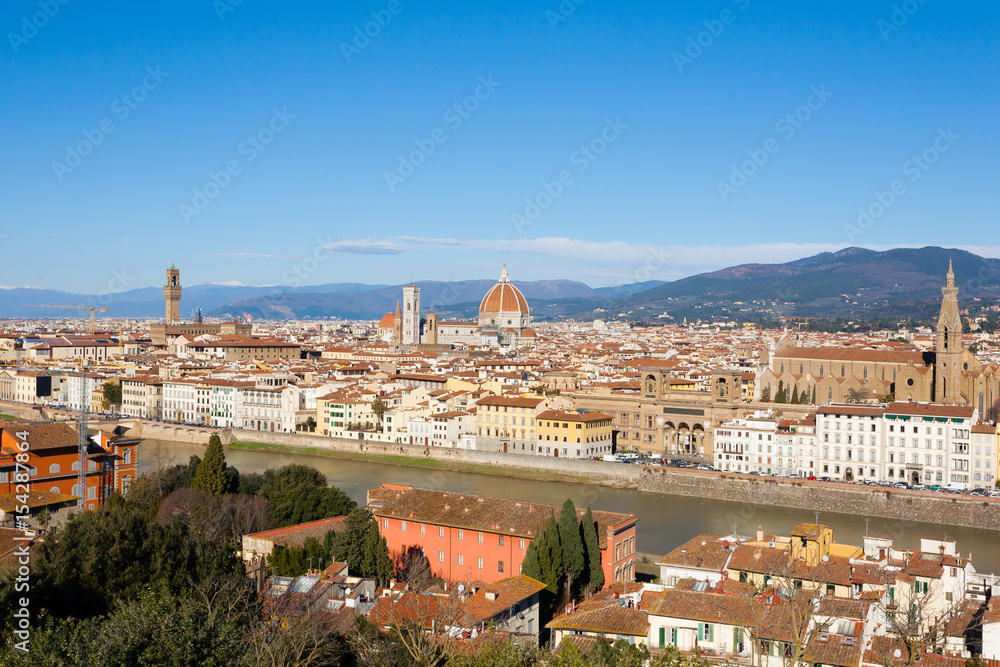 Obraz premium Florence aerial view, tuscany, Italy