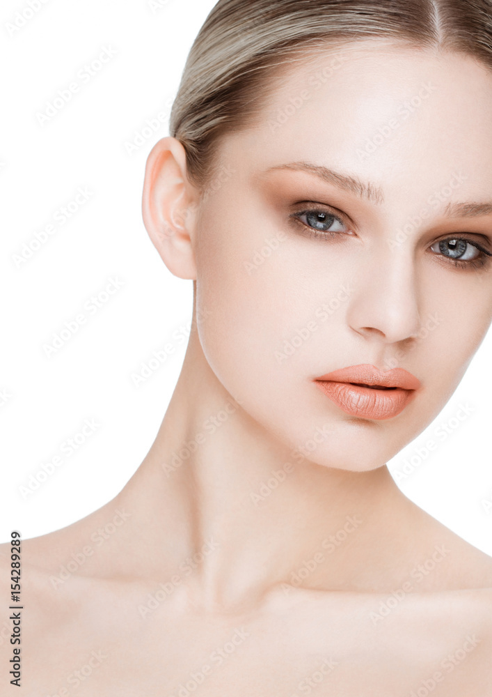 Beauty fashion model with natural makeup skin care Beauty fashion model with natural makeup skin care