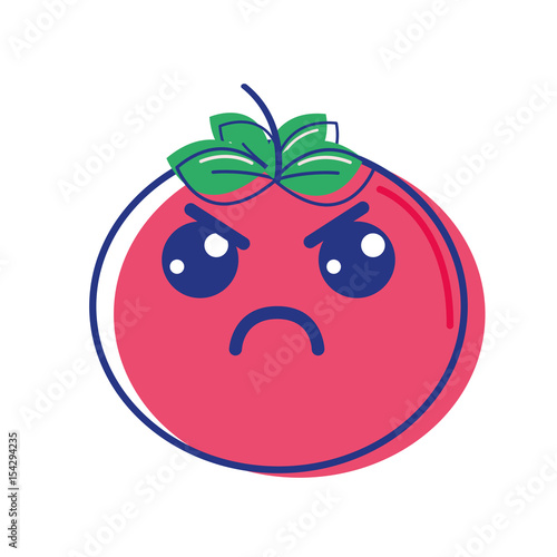 kawaii nice angry tomato vegetable