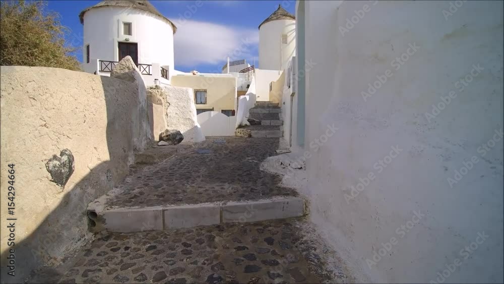 Walk through Oia on the Island of Santorini, Cyclades, Greece Walk through Oia on the Island of Santorini, Cyclades, Greece