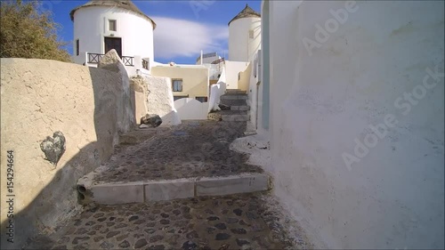 Walk through Oia on the Island of Santorini, Cyclades, Greece