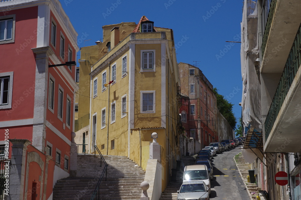Strassenecke in Lissabon