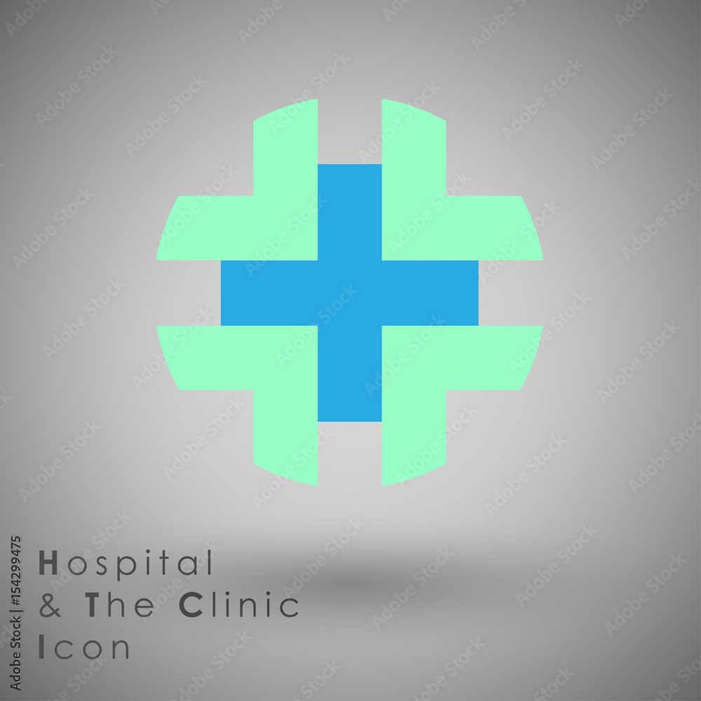 Obraz premium Abstract Icon template. Hospital and Clinic Concept. Vector and Illustration, EPS 10.