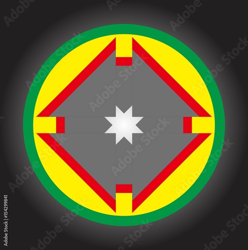 button with flag