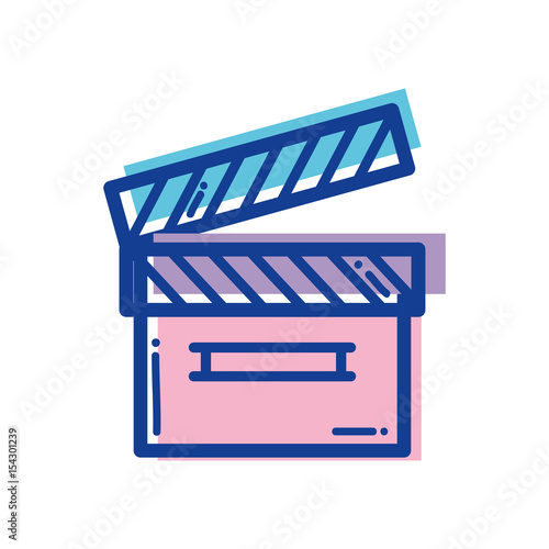 clapper board action video filmstrips