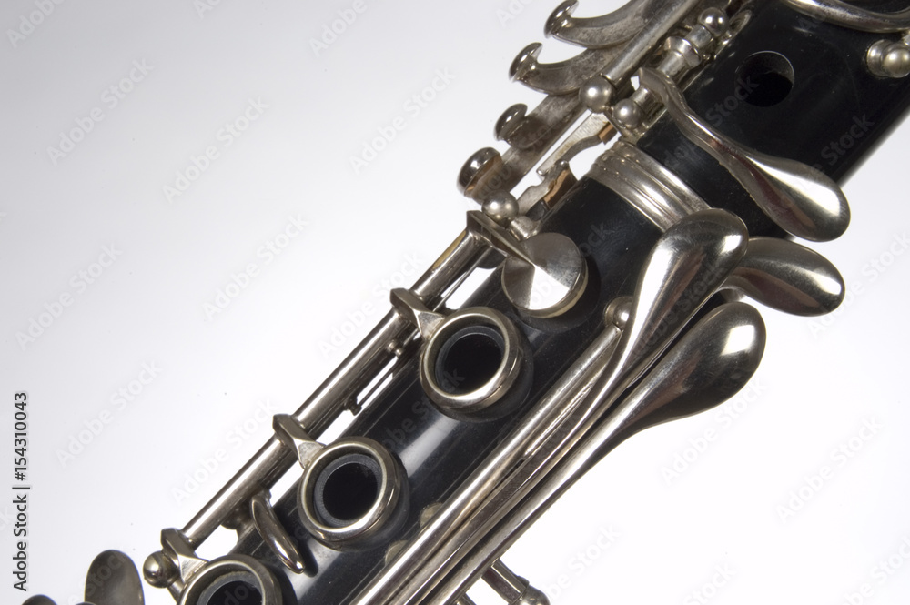 Fototapeta premium Clarinet on White Background