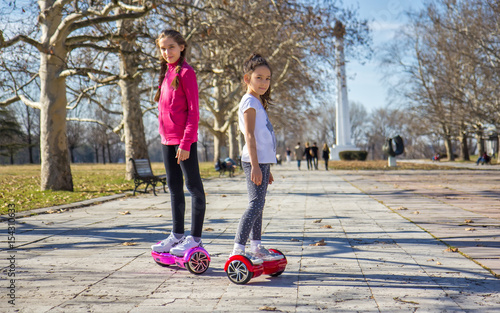 Girls on the hoverboard