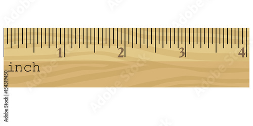 wooden ruler in inches photo