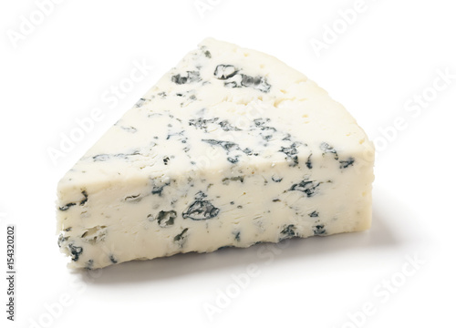 Gorgonzola Bleu Cheese on White Background photo