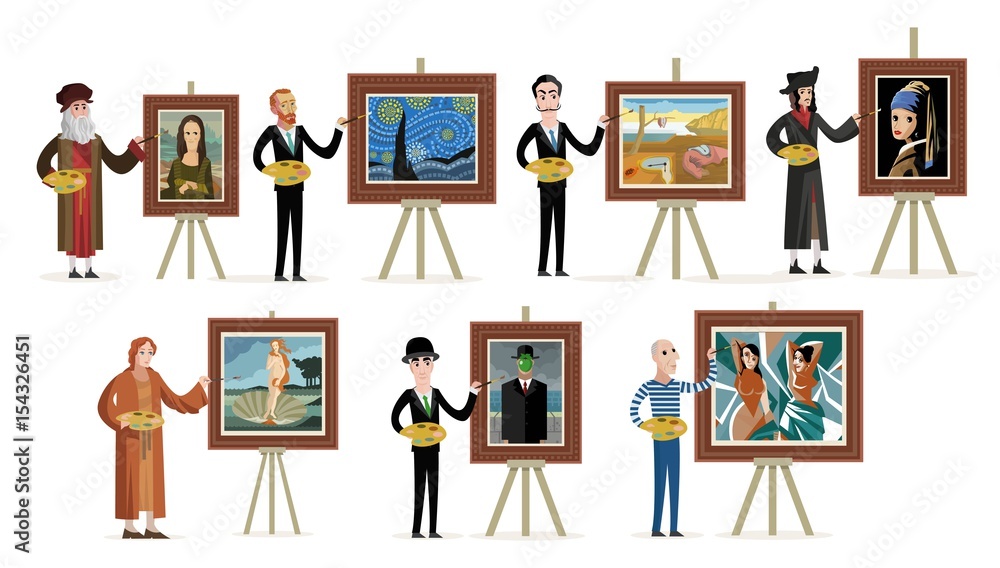 Obraz wielcy siedmiu malarzy historii