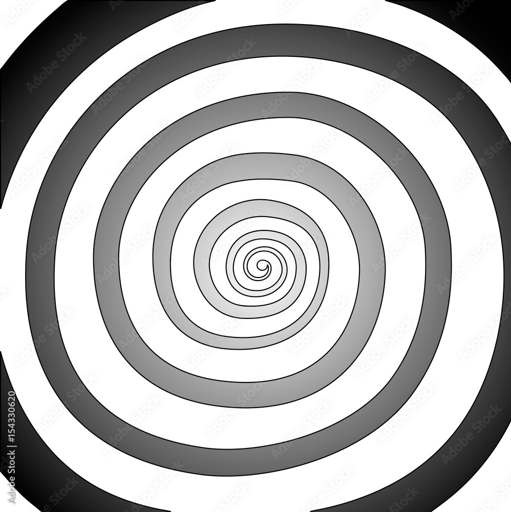 Naklejka premium Vector spiral, background. Hypnotic, dynamic vortex.