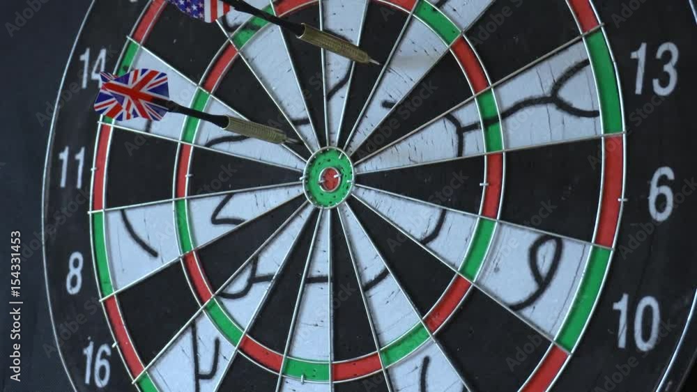 six Dart Arrows Hitting In Dartboard. six Dart Arrows Hitting In Dartboard.