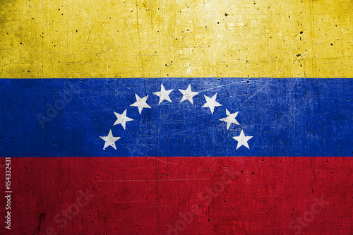 Flag of Venezuela, with an old, vintage metal texture