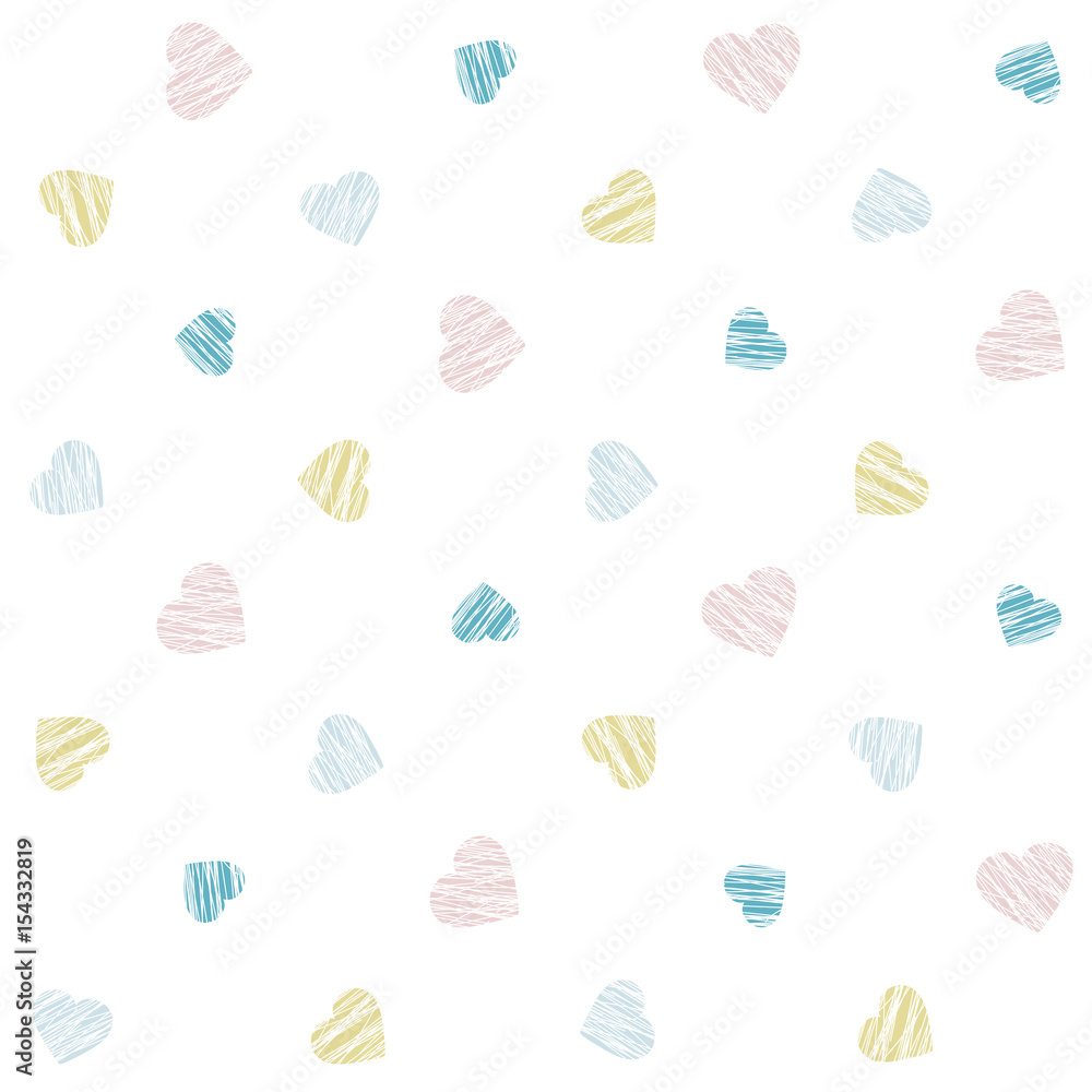 Pale hearts symbols. Scratched seamless pattern. Pastel colored abstract texture. Romantic background. For decoration, wallpaper or pattern fills. Valentine's day. Pale hearts symbols. Scratched seamless pattern. Pastel colored abstract texture. Romantic background. For decoration, wallpaper or pattern fills. Valentine's day.