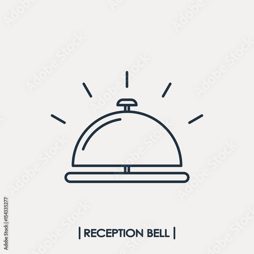 Reception bell outline icon