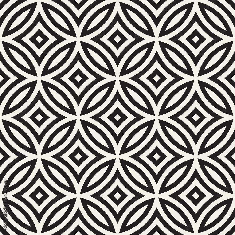 Vector Seamless Black And White Geometric Lines Pattern. Abstract Geometric Background Design Vector Seamless Black And White Geometric Lines Pattern. Abstract Geometric Background Design