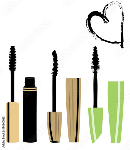 vector mascara brushes