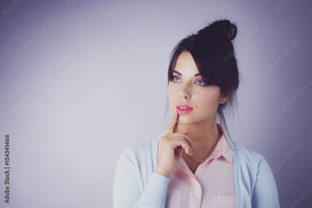 Portrait of an attractive fashionable young brunette woman Portrait of an attractive fashionable young brunette woman