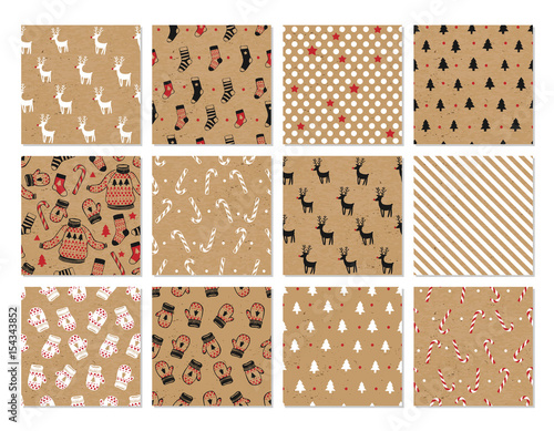 Christmas hand drawn vector printable cards.