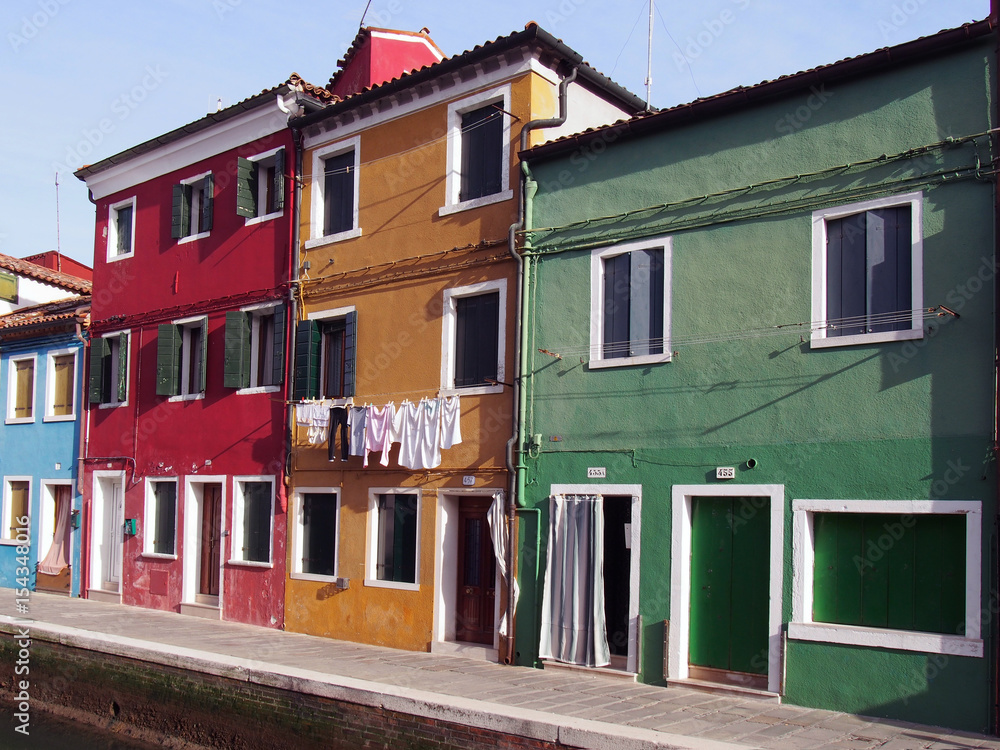 Canal and houses in Burano
