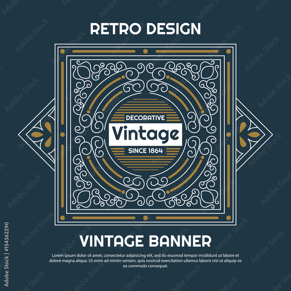 Obraz premium Vintage flyer background Design Template