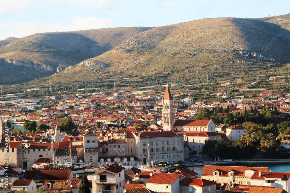 A view to Trogir from Chiovo Island, Croatia 