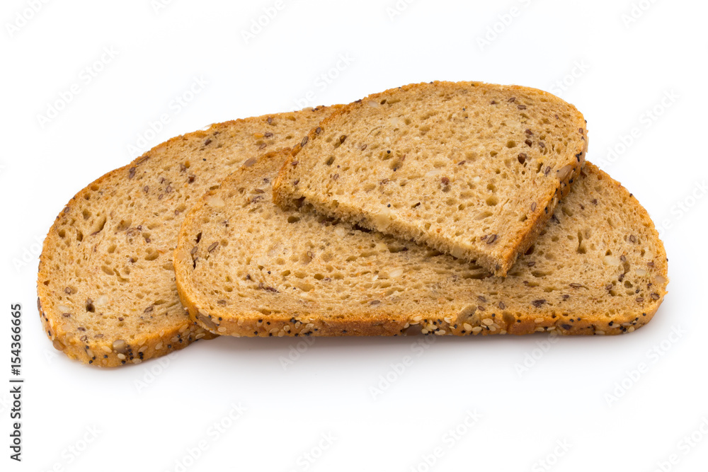 Rye bread slice isolated on white background. Rye bread slice isolated on white background.