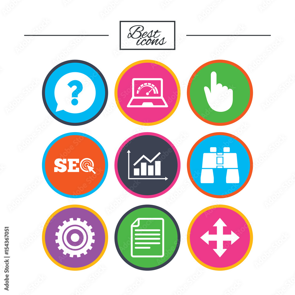 Internet, seo icons. Analysis chart sign. Internet, seo icons. Analysis chart sign.