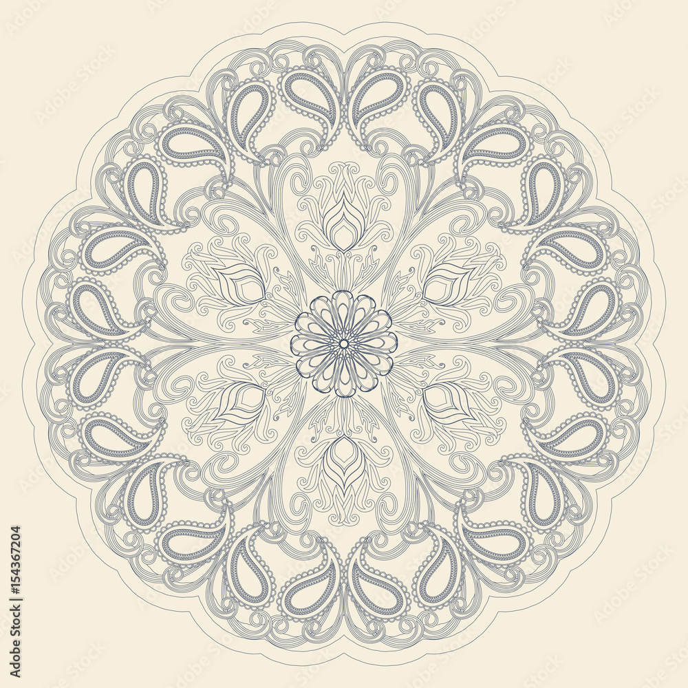 Vector design elements in a traditional Oriental style.