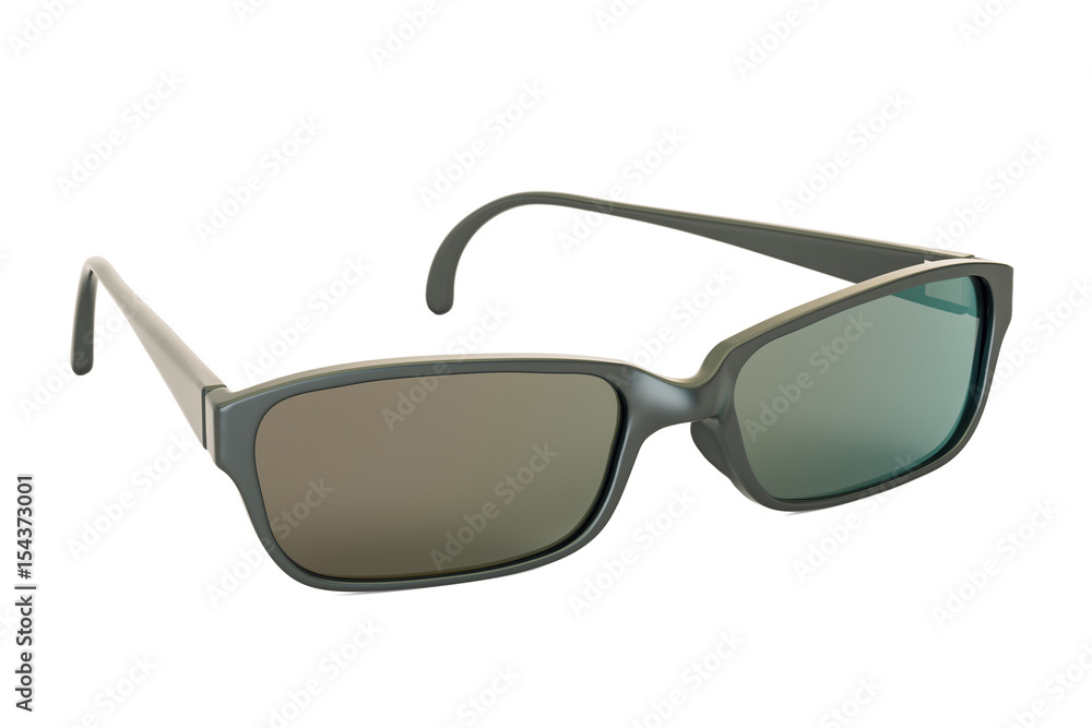 Black sunglasses, 3D rendering