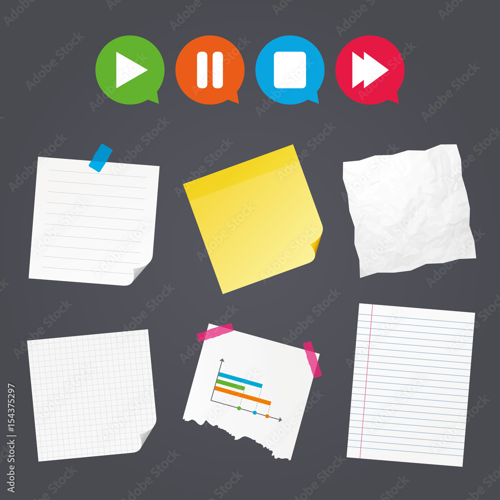 Player navigation icons. Play, stop and pause. Player navigation icons. Play, stop and pause.