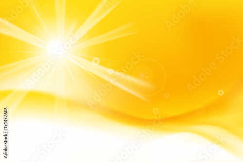 Abstract yellow and orange background with sunlight and flare element for summer vector illustration eps10 003
