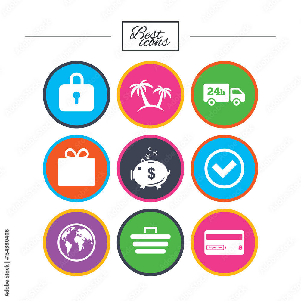 Online shopping, e-commerce and business icons. Online shopping, e-commerce and business icons.