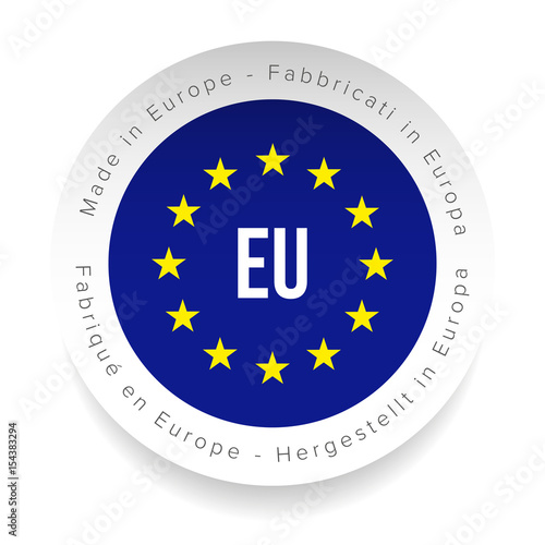 Made in EU sticker with translation