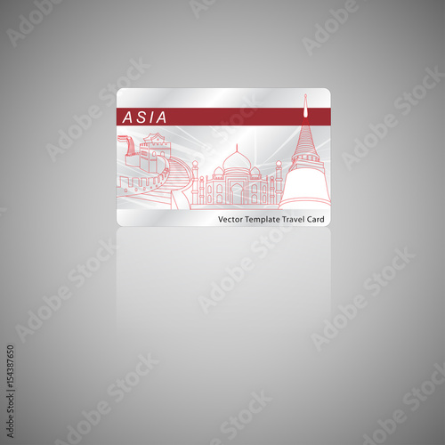 Card Design Template. Travel concept. Vector and Illustration, EPS 10.