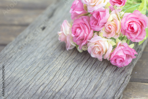 Soft focus color of artificial flowers for background. © jojokrap